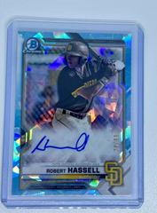 Robert Hassell [Aqua Refractor] #BSPA-RH Baseball Cards 2021 Bowman Sapphire Autographs Prices