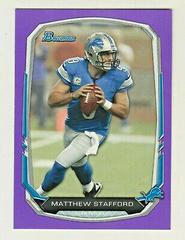 Matthew Stafford [Purple] #2 Football Cards 2013 Bowman Prices