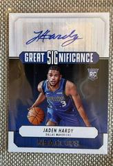 Jaden Hardy #GS-JDH Basketball Cards 2022 Panini Hoops Great SIGnificance Autographs Prices