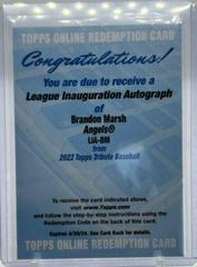 Brandon Marsh Baseball Cards 2022 Topps Tribute League Inauguration Autographs Prices