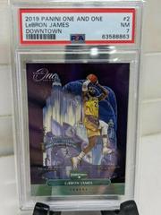 LeBron James #2 Basketball Cards 2019 Panini One and One Downtown Prices