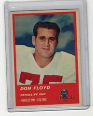 Don Floyd Football Cards 1963 Fleer Prices