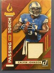 Calvin Johnson, Kenny Golladay Football Cards 2019 Donruss Passing the Torch Jerseys Prices