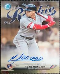 Yoan Moncada [Blue Refractor] Baseball Cards 2017 Bowman Chrome Autograph Rookies Prices