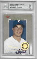 Mark Teixeira [Rookie Prominence] Baseball Cards 2001 Fleer Authority Prices