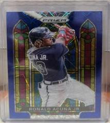 Ronald Acuna Jr. [Blue Velocity] #SG-4 Baseball Cards 2021 Panini Prizm Stained Glass Prices