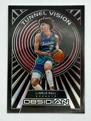 LaMelo Ball [Red] #1 Basketball Cards 2021 Panini Obsidian Tunnel Vision Prices