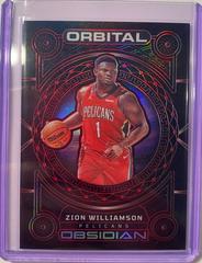 Zion Williamson [Red Flood] #21 Basketball Cards 2022 Panini Obsidian Orbital Prices
