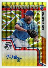 Nick Allgeyer [Choice Fusion Red and Yellow] #RAM-NA Baseball Cards 2022 Panini Mosaic Rookie Autographs Prices