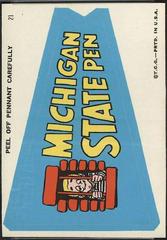 Michigan State Pen [Sticker] Football Cards 1967 Topps Comic Pennants Prices