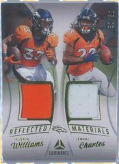 Jamaal Charles, Javonte Williams [Gold] #RM-5 Football Cards 2023 Panini Luminance Reflected Materials Prices