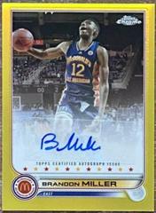 Brandon Miller [Yellow] Basketball Cards 2022 Topps Chrome McDonald's All-American Autographs Prices