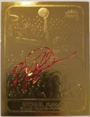 Michael Jordan [86 Rookie Red Foil Signature] Basketball Cards 1997 Fleer 23KT Gold Prices