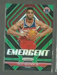 Troy Brown Jr. [Green Prizm] #15 Basketball Cards 2018 Panini Prizm Emergent Prices