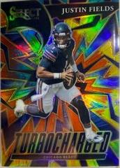 Justin Fields [Tie Dye] #TUR-4 Football Cards 2021 Panini Select Turbocharged Prices