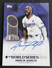 Adolis Garcia #WSA-AG Baseball Cards 2024 Topps World Series Champion Autograph Prices
