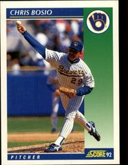 Chris Bosio #37 Baseball Cards 1992 Score Prices