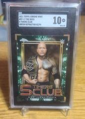 The Rock [Green Refractor] Wrestling Cards 2021 Topps Chrome WWE 5 Timers Club Prices