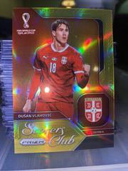 Dusan Vlahovic [Gold] Soccer Cards 2022 Panini Prizm World Cup Scorers Club Prices