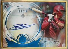 Bryson Stott [SP Variation Blue] #TCAV-BS Baseball Cards 2022 Bowman Transcendent Autographs Prices