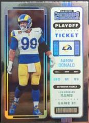 Aaron Donald [Playoff] #50 Football Cards 2022 Panini Contenders Prices