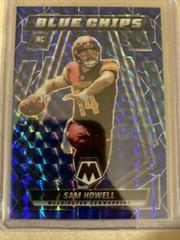 Sam Howell [Blue] #BC-5 Football Cards 2022 Panini Mosaic Blue Chips Prices
