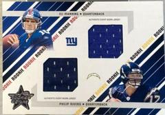 Eli Manning, Philips Rivers [Jersey] #284 Football Cards 2004 Leaf Rookies & Stars Prices