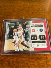 Trae Young #3 Basketball Cards 2021 Panini Contenders Game Night Ticket Prices