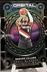 Damian Lillard [Green] #14 Basketball Cards 2022 Panini Obsidian Orbital Prices