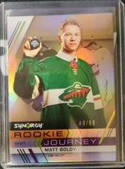 Matt Boldy [Gold] #RJ-1 Hockey Cards 2022 Upper Deck Synergy Rookie Journey Draft Prices