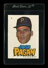 Jose Pagan Baseball Cards 1967 Topps Pirates Stickers Prices