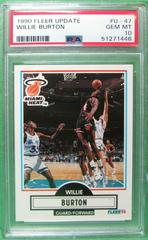 Willie Burton #U-47 Basketball Cards 1990 Fleer Update Prices