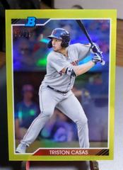Triston Casas [Yellow Refractor] Baseball Cards 2020 Bowman Heritage Chrome Prospects Prices