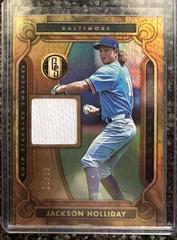 Jackson Holliday [Gold] #GSS-JH Baseball Cards 2023 Panini Chronicles Gold Standard Swatches Prices