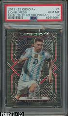 Lionel Messi [Electric Etch Red Pulsar] Soccer Cards 2021 Panini Obsidian Prices