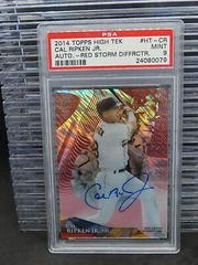 Cal Ripken Jr. [Autograph Red Storm Diffractor] #HT-CR Baseball Cards 2014 Topps High Tek Prices