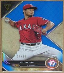 Yu Darvish [Sapphire] #28 Baseball Cards 2017 Topps Triple Threads Prices