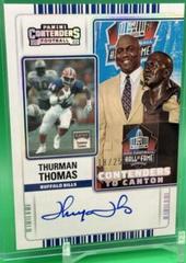 Thurman Thomas Football Cards 2022 Panini Contenders to Canton Autographs Prices