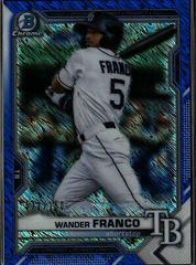 Wander Franco [Blue Shimmer Refractor] #BCP-57 Baseball Cards 2021 Bowman Chrome Prospects Prices