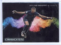 Kylian Mbappe Soccer Cards 2022 Panini Obsidian Black Colorblast Prices