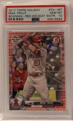 Mike Trout [Red Holiday Sweater] #TH-MT Baseball Cards 2017 Topps Holiday Bowman Prices