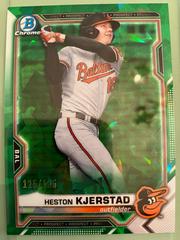 Heston Kjerstad [Green] Baseball Cards 2021 Bowman Chrome Sapphire Prospects Prices