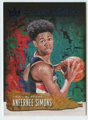 Anfernee Simons #9 Basketball Cards 2018 Panini Court Kings Emerging Artists Prices
