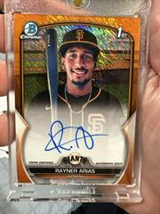 Rayner Arias [Orange Shimmer] Baseball Cards 2023 Bowman Chrome Prospect Autographs Prices