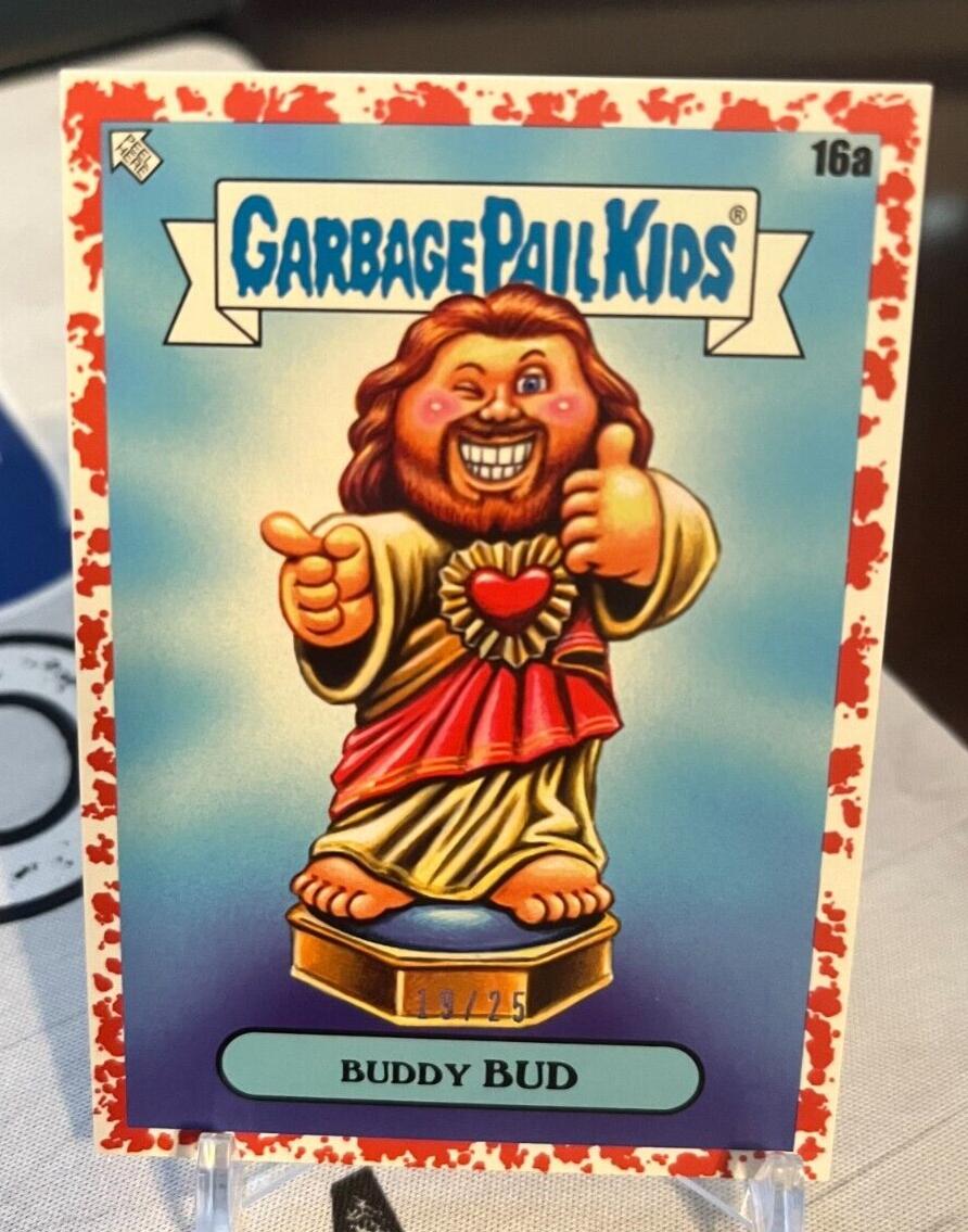 Buddy BUD [Red] #16a Garbage Pail Kids X View Askew