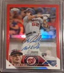 Alex Call [Red] Baseball Cards 2023 Topps Chrome Rookie Autographs Prices