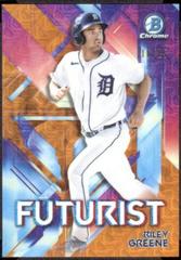 Riley Greene [Orange Refractor Mega Box Mojo] #FUT-RG Baseball Cards 2021 Bowman Chrome Futurist Prices