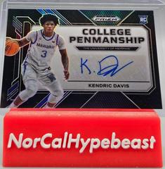 Kendric Davis [Black] #CP-KDV Basketball Cards 2023 Panini Prizm Draft Picks College Penmanship Autographs Prices