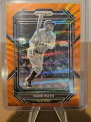 Babe Ruth [Orange Wave] #2 Baseball Cards 2023 Panini Prizm Prices