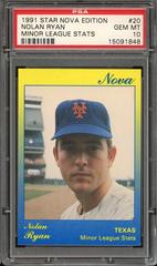 Nolan Ryan [Minor League Stats] #20 Baseball Cards 1991 Star Nova Edition Prices